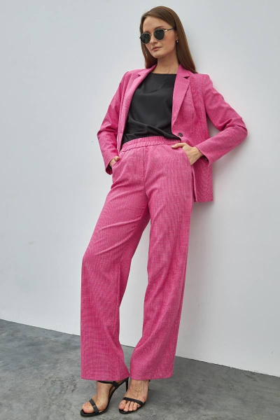 Летние брюки на резинке из текстиля с имитацией гульфика Femme & Devur 9866 2.13F(170) - фото 2