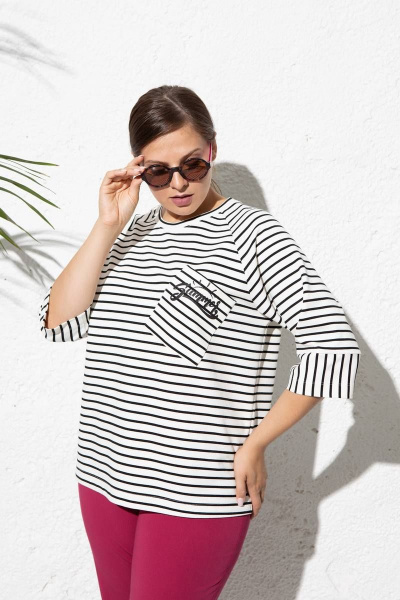 Джемпер свободного кроя с асимметричным карманом Femme & Devur 30740 1.54BF(170) - фото 1