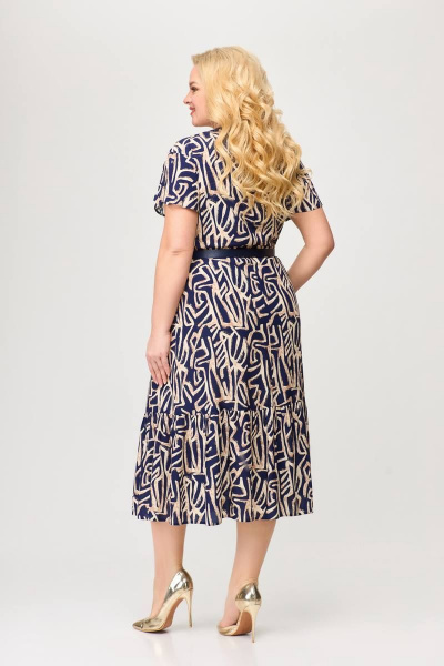 Платье приталенное из вискозы с оборкой по низу Slaviaelit 521 - фото 2