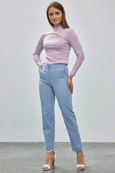 Джемпер с разрезом у горловины и облегающий крой Femme & Devur 30711 1.25F(170) - фото 5