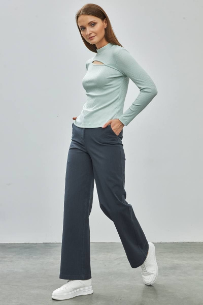 Джемпер с разрезом у горловины и облегающий крой Femme & Devur 30711 1.15F(170) - фото 5