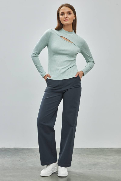 Джемпер с разрезом у горловины и облегающий крой Femme & Devur 30711 1.15F(170) - фото 2