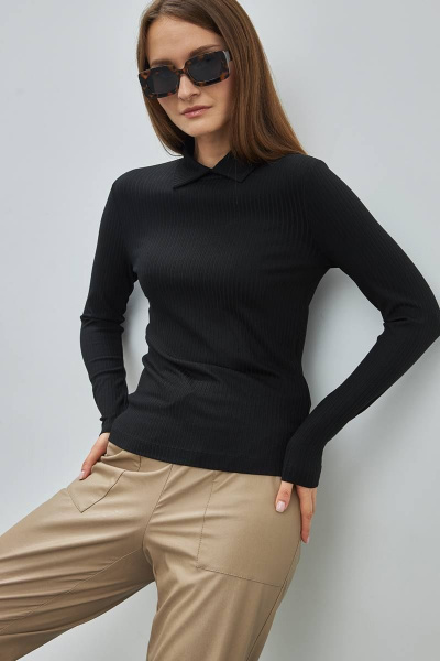 Джемпер облегающий с разрезом и стойкой Femme & Devur 30653 1.3F(170) - фото 6