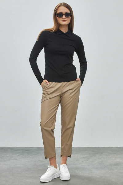 Джемпер облегающий с разрезом и стойкой Femme & Devur 30653 1.3F(170) - фото 2