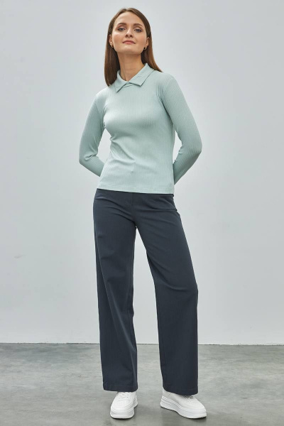 Джемпер облегающий с разрезом и двойной стойкой Femme & Devur 30653 1.15F(170) - фото 6