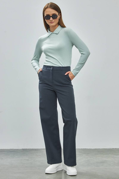 Джемпер облегающий с разрезом и двойной стойкой Femme & Devur 30653 1.15F(170) - фото 2