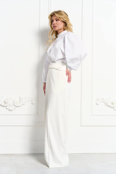 Летняя свободная блуза с рельефами из хлопка MAX 1-042 - фото 8