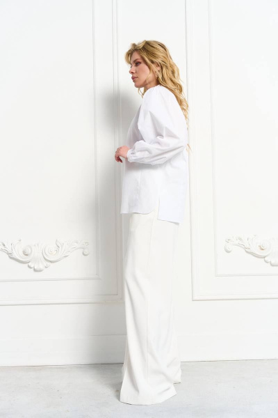 Летняя свободная блуза с рельефами из хлопка MAX 1-042 - фото 5