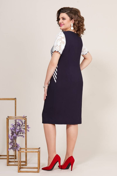 Платье нарядное из шифона с кружевным декором Mira Fashion 5254 - фото 2