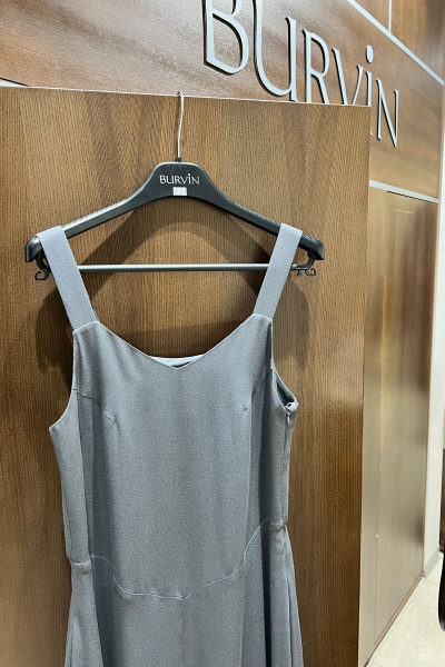 Сарафан, демисезонный, серый, на каждый день, текстиль BURVIN 8700-81 1 - фото 6