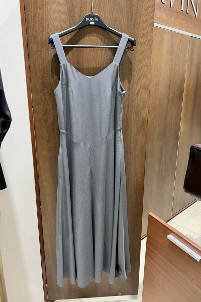 Сарафан, демисезонный, серый, на каждый день, текстиль BURVIN 8700-81 1 - фото 5