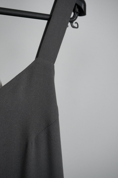 Сарафан, демисезонный, серый, на каждый день, текстиль BURVIN 8700-81 1 - фото 3