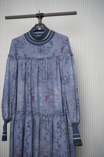 Платье из трикотажа и шифона для ежедневных образов BURVIN 8706-81 3 - фото 2