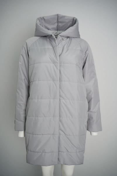 Пальто демисезонное серое на каждый день из плащёвой ткани BURVIN 8737-61 - фото 6