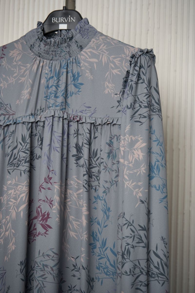 Платье на каждый день, нарядное, текстильное, голубое BURVIN 8770-81 2 - фото 2