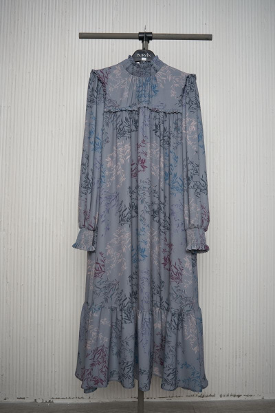 Платье на каждый день, нарядное, текстильное, голубое BURVIN 8770-81 2 - фото 1