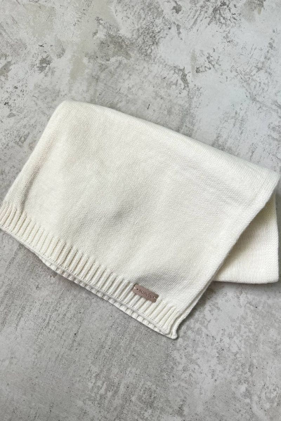 Шарф демисезонный белый на каждый день 170х30 см BURVIN 9283-03 1 - фото 1