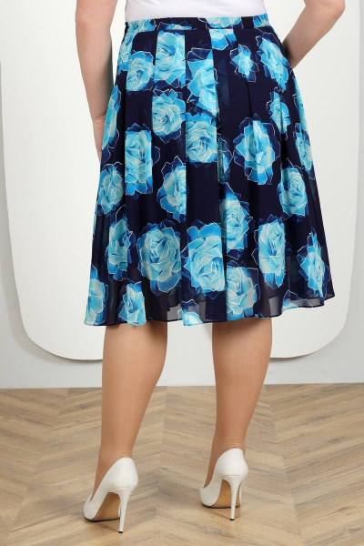 Юбка Ninele 5957 бирюзовые розы - фото 4