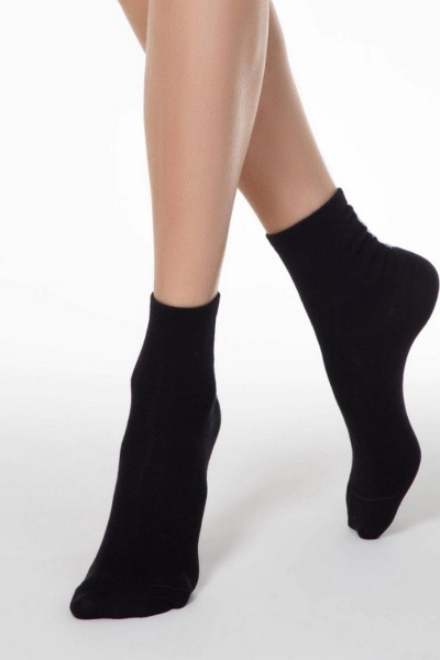 Черные носки из трикотажа с надписью Conte CONTE CONTE_CLASSIC_152 черный - фото 4