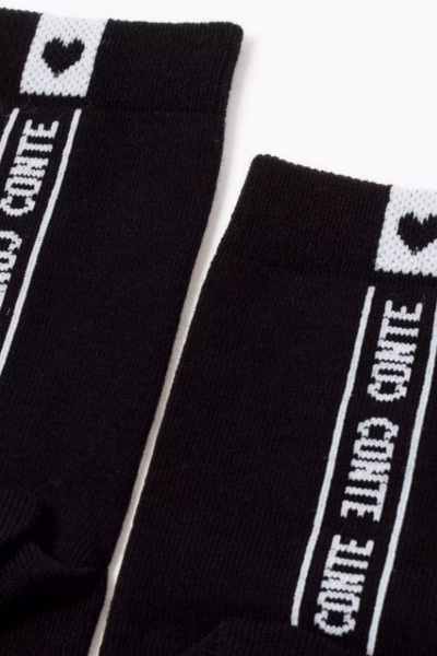 Черные носки из трикотажа с надписью Conte CONTE CONTE_CLASSIC_152 черный - фото 2