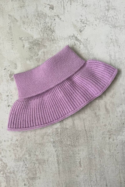 Манишка демисезонная розовая вязаная трикотаж BURVIN 8852-03 2 - фото 1