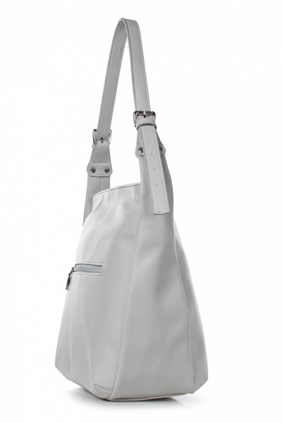 Белая сумка из экокожи с регулируемой ручкой Galanteya 45722.23с533к45 молочный - фото 4