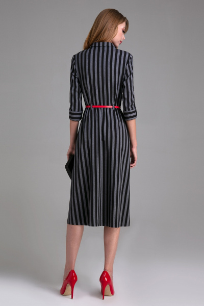 Платье Панда 450180 серо-черный - фото 4