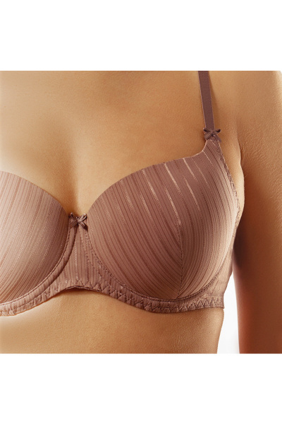 Бюстгальтер кружево на каждый день Lisse Lingerie F-007 мокко - фото 3