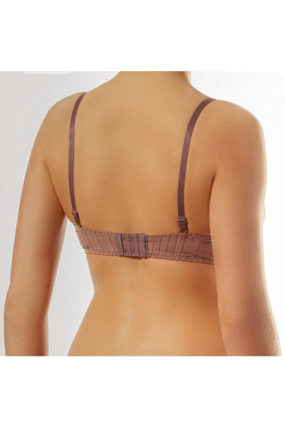 Бюстгальтер кружево на каждый день Lisse Lingerie F-007 мокко - фото 4
