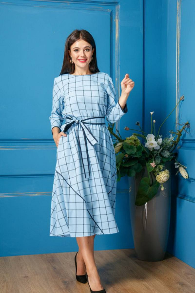 Платье Anastasia 311 голубой - фото 4