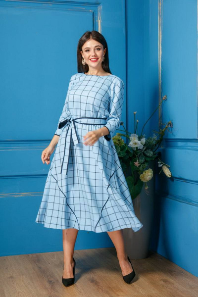 Платье Anastasia 311 голубой - фото 1