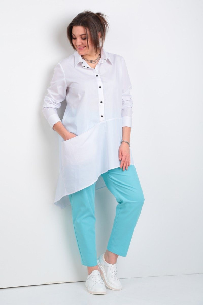 Блуза GRATTO 4014 белый - фото 3