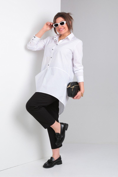 Блуза GRATTO 4014 белый - фото 2