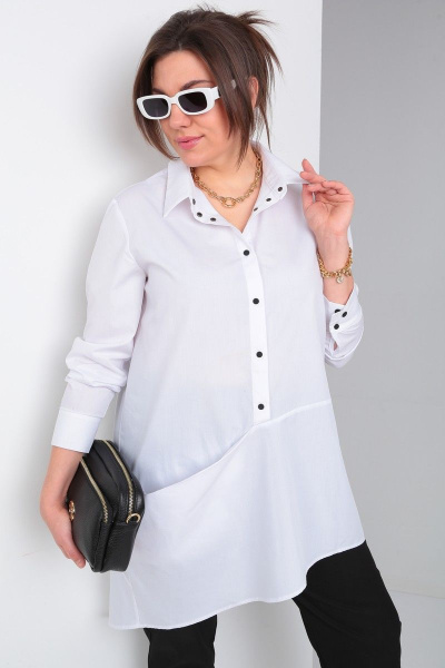 Блуза GRATTO 4014 белый - фото 1