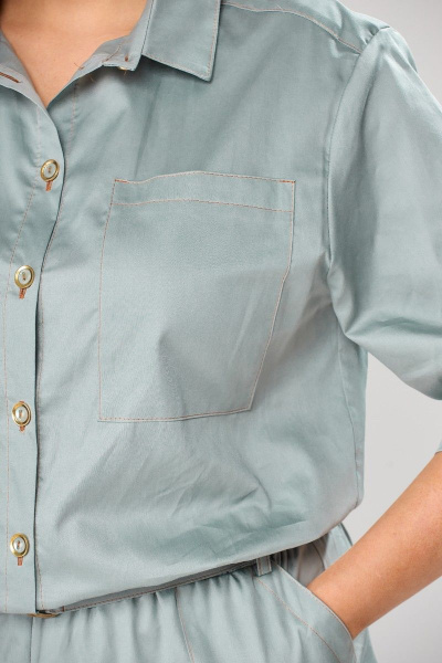 Комбинезон ANASTASIA MAK 1083 серо-мятный - фото 9