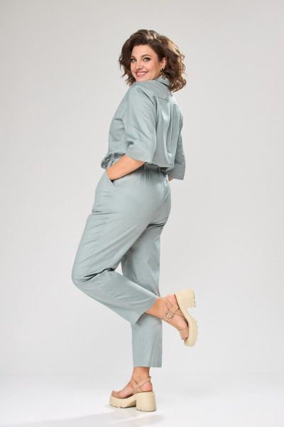 Комбинезон ANASTASIA MAK 1083 серо-мятный - фото 4