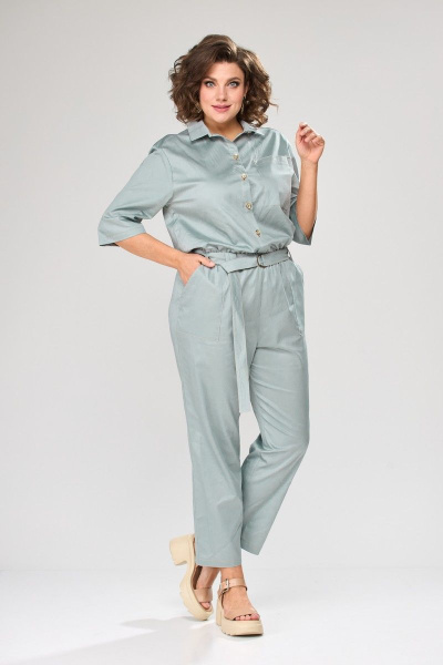 Комбинезон ANASTASIA MAK 1083 серо-мятный - фото 1