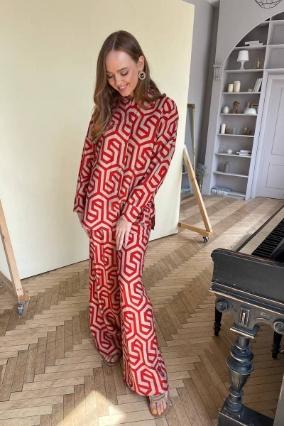 Летний костюм двойка из вискозы: рубашка и брюки PUR PUR 959/16 - фото 2