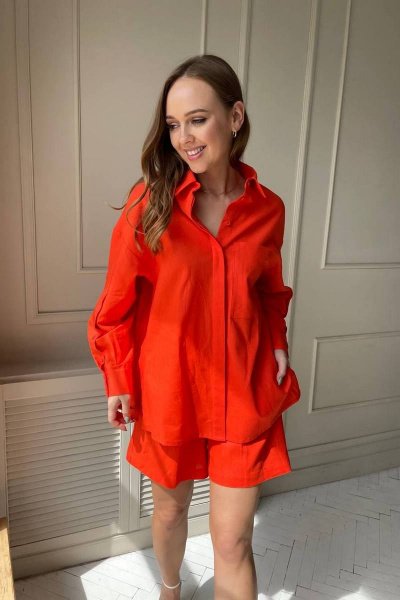 Летний комплект из леня: рубашка и шорты PUR PUR 11-087/3 - фото 3