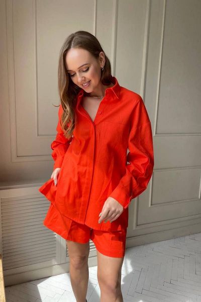 Летний комплект из леня: рубашка и шорты PUR PUR 11-087/3 - фото 1