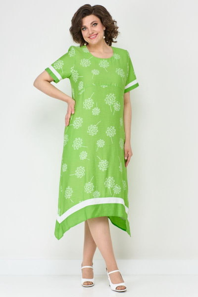 На каждый день платье из хлопка с стразы и карманами Solomeya Lux 950 - фото 1