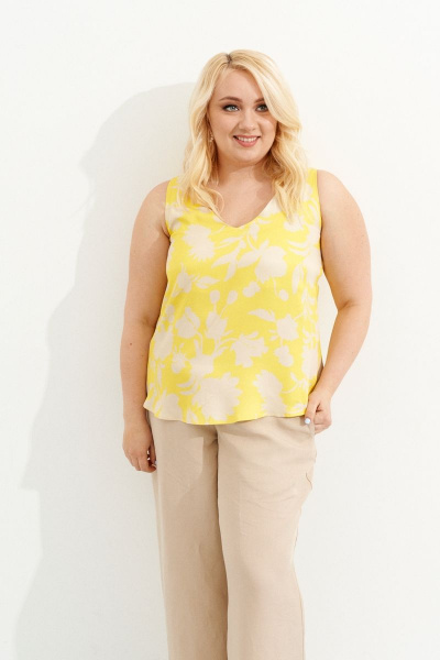 Вискозная безрукавная блузка с V-образным вырезом Ketty К-05640 - фото 1