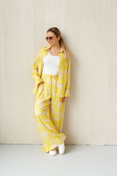 Летние широкие брюки из вискозы на резинке Ketty К-04260 - фото 7