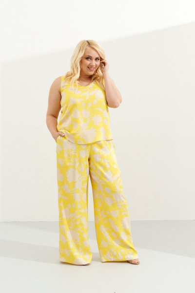 Летние широкие брюки из вискозы на резинке Ketty К-04260 - фото 1