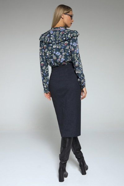 Юбка LaVeLa L20043 темно-синий - фото 3