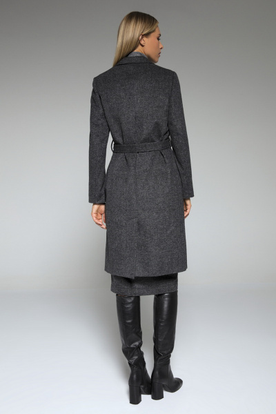 Пальто LaVeLa L70000 темно-серый - фото 4