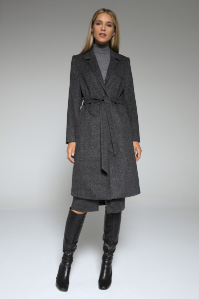 Пальто LaVeLa L70000 темно-серый - фото 1