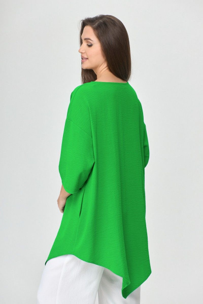 Блуза женская летняя свободного силуэта с карманами Abbi 4008 салатовый - фото 2