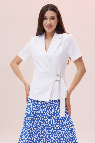 Комплект из жакета и юбки из шифона с поясом Ларс Стиль 784 - фото 2