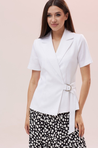 Жакет и юбка из текстиля с рельефами и поясом Ларс Стиль 784/1 - фото 2